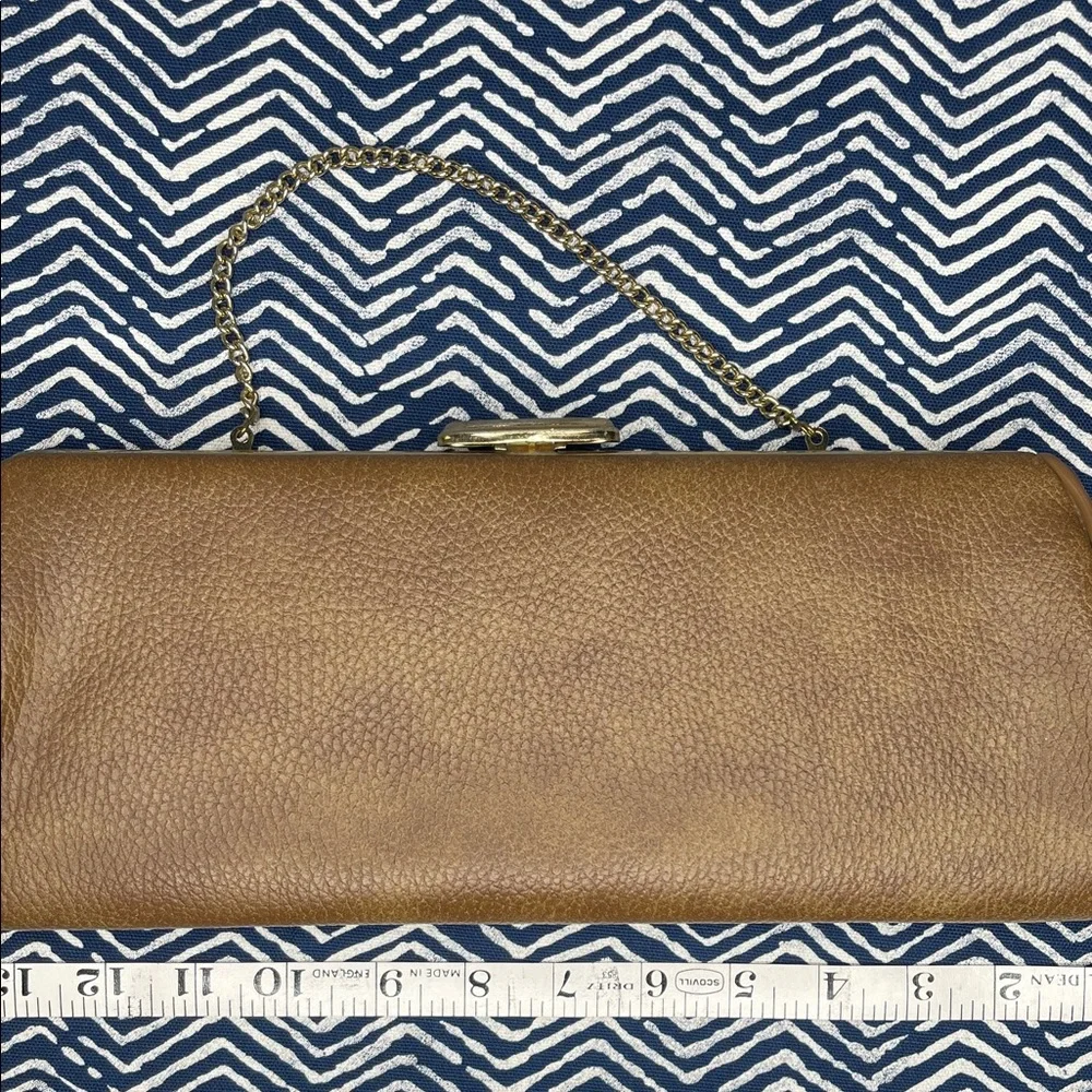 Elegant Vintage Brown Clutch with chain